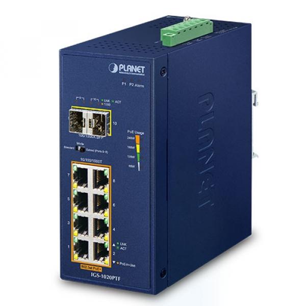 8T IGS-1020PTF Planet PoE switch [19642]