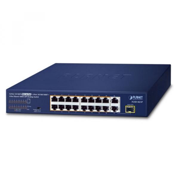 16T1X FGSD-1821P PlanetPoE switch [19729]